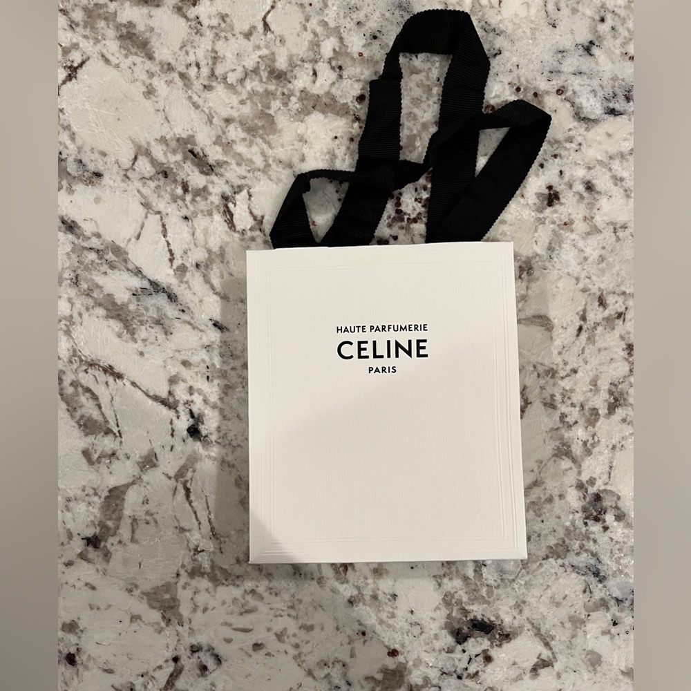 Celine Haute Parfumerie White Bag with Black Ribbon